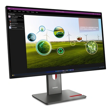 Lenovo ThinkVision P27Q-40 monitor 27" QHD IPS 120Hz, állítható magasságú, elfordítható, pivot állvány