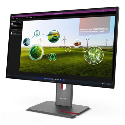 Lenovo ThinkVision P27Q-40 monitor 27" QHD IPS 120Hz, állítható magasságú, elfordítható, pivot állvány