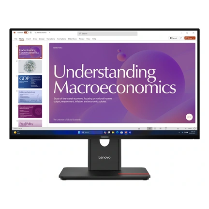 Lenovo ThinkVision T24D-40 monitor 23,8" FHD IPS 120Hz, USB-C, állítható magasságú, elfordítható, pivot állvány