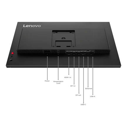 Lenovo ThinkVision T24D-40 monitor 23,8" FHD IPS 120Hz, USB-C, állítható magasságú, elfordítható, pivot állvány