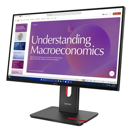 Lenovo ThinkVision T24D-40 monitor 23,8" FHD IPS 120Hz, USB-C, állítható magasságú, elfordítható, pivot állvány