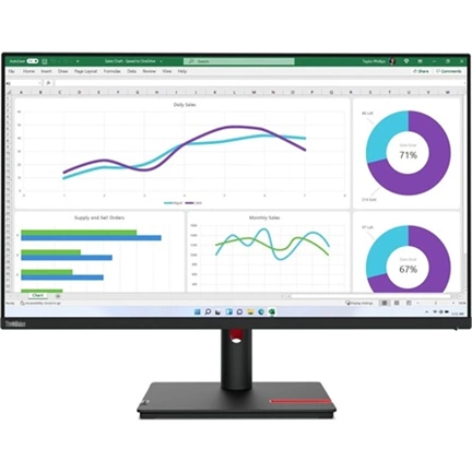 Lenovo ThinkVision T32h-30 monitor 31,5" QHD IPS állítható magasság, elfordítható, pivot