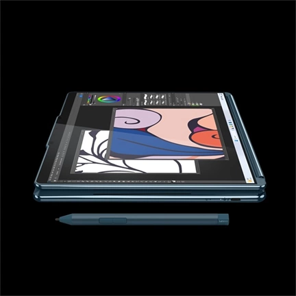 Lenovo Yoga Book 9 13IMU9 notebook 13,3" 2,8K OLED Intel Core Ultra 7 155U 16GB LPDDR5x 512GB SSD W11P zöldeskék, toll Lenovo Yoga Book 9 13IMU9 notebook 13,3" 2,8K OLED Intel Core Ultra 7 155U 16GB LPDDR5x 512GB SSD W11P zöldeskék, toll