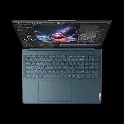 Lenovo Yoga Pro 9 16IMH9 notebook 16" 3,2K Mini-LED I.C.U.9 185H 64GB LPDDR5x 1TB SSD Nv GF RTX4070 8GB W11H zöldeskék Lenovo Yoga Pro 9 16IMH9 notebook 16" 3,2K Mini-LED I.C.U.9 185H 64GB LPDDR5x 1TB SSD Nv GF RTX4070 8GB W11H zöldeskék