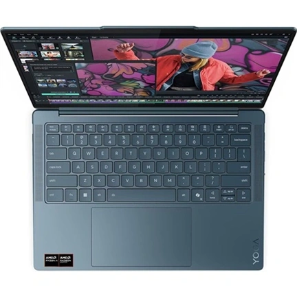 Lenovo Yoga Slim 7 14AKP10 notebook 14" WUXGA OLED, AMD Ryzen AI 7 345, 16GB, 512GB, nincs OS és töltő, tajtékzöld