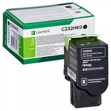 Lexmark C232HK0 C/MC2325, 2425, 2535, MC2640 fekete, a Visszajuttatási programban részt vevő 3K tonerkazetta