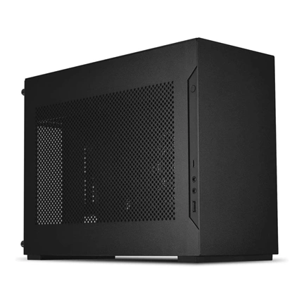Lian Li A4-H2O számítógépház PCIe 5.0 riser kábellel - mini-ITX, SFX kompatibilitás, fekete