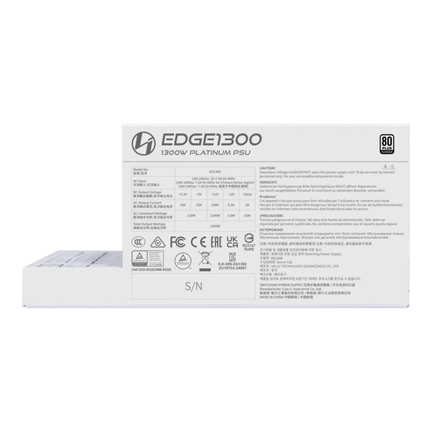 Lian Li Edge1300 tápegység - teljesen moduláris, 80Plus Platinum, ATX3.1, 1300W, fehér