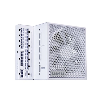 Lian Li Edge Gold tápegység - L-alakú, teljesen moduláris, ATX3.1, PCIe5.1, 12V-2x6, 850W, fehér