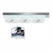 Lian Li HydroShift II OLED Curved 360P28 vízhűtőrendszer UNI FAN P28 V2 ventilátorokkal, fehér