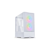 Lian Li Lancool 207 számítógépház - edzett üveg, 2db 14cm-es PWM ARGB ventilátor, fehér