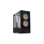 Lian Li Lancool 207 számítógépház - edzett üveg, 2db 14cm-es PWM ARGB ventilátor, fekete