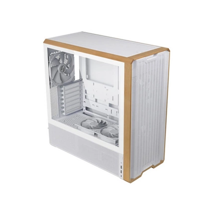Lian Li Lancool 217 számítógépház - E-ATX/EEB, edzett üveg, fa, 5db ventilátor, fehér Lian Li Lancool 217 számítógépház - E-ATX/EEB, edzett üveg, fa, 5db ventilátor, fehér