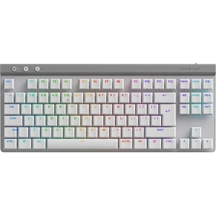 Logitech G515 Lightspeed TKL billentyűzet - játékhoz tervezett, vezeték nélküli, mechanikus, tactile, nemzetközi, fehér