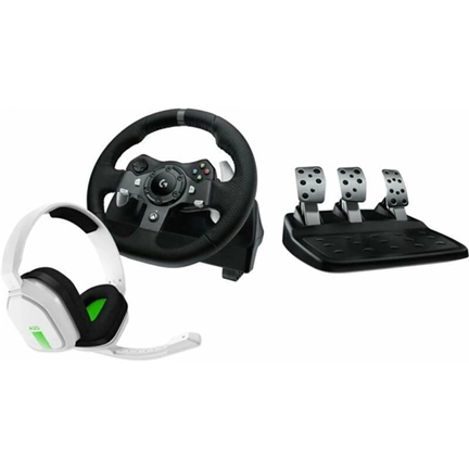Logitech G920/G29 kormány/pedál + Driving Force váltó + Astro A10 fejhallgató, fehér