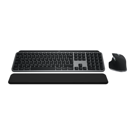 Logitech MX Keys S Combo for Mac billentyűzet + egér - vezeték nélküli, hátsó megvilágítású, sötétszürke, angol (US Int)