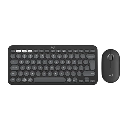 Logitech Pebble 2 Combo billentyűzet és egér - Bluetooth, nemzetközi, grafitszürke