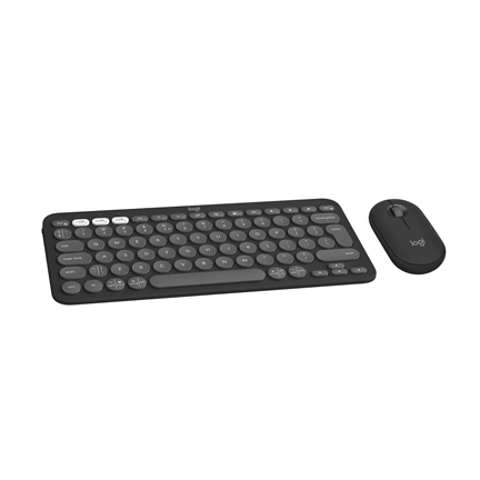 Logitech Pebble 2 Combo for Mac billentyűzet és egér - Bluetooth, nemzetközi, grafitszürke