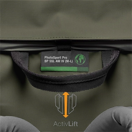 Lowepro PhotoSport hátizsák PRO 55L AW IV (M-L), sötétzöld