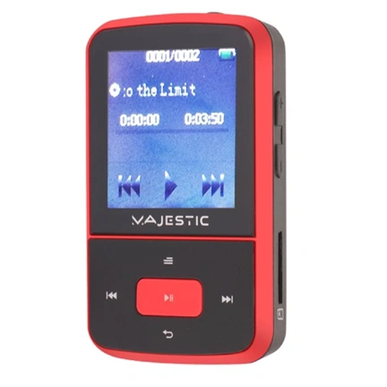 MAJESTIC BT3284R MP3 lejátszó, 1,5" színes kijelzővel, 32GB microSD kártyával