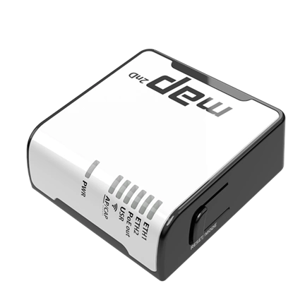 MIKROTIK mAP - Dual-Chain 2.4GHz micro AP, 650MHz CPU, 64MB RAM, 2xEthernet, PoE out