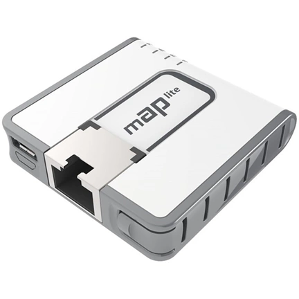 MIKROTIK mAP lite - Tiny size 2.4GHz Dual Chain access point with a 650MHz CPU, 64MB RAM and one Ethernet
