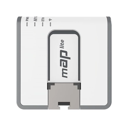 MIKROTIK mAP lite - Tiny size 2.4GHz Dual Chain access point with a 650MHz CPU, 64MB RAM and one Ethernet
