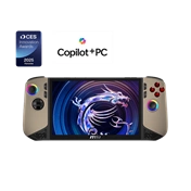 MSI Claw 8 AI+ A2VM kézi játékkonzol - 8" 120Hz, Intel Core Ultra 7 258V, 32GB RAM, 1TB SSD, Windows 11 Home, Sandstorm