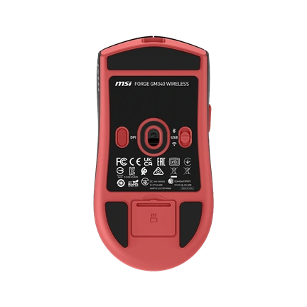 MSI Forge GM340 Wireless gaming egér 12000dpi, szimmetrikus, fekete