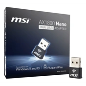 MSI GUAX18N AX1800 Nano WiFi USB Adapter