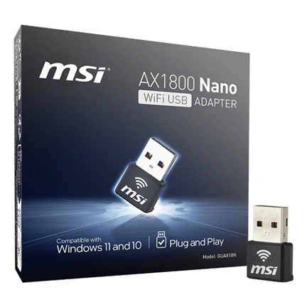 MSI GUAX18N AX1800 Nano WiFi USB Adapter