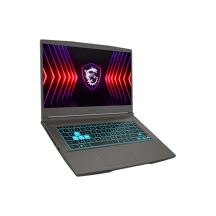 MSI Gaming NB Thin 15 B13VE-2854, 15.6" FHD 144Hz, i7-12650H, 16GB, 512GB M.2, RTX 4050 6GB, NOOS, Fekete