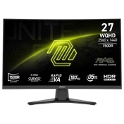 MSI MAG 275CQF E18 monitor - 27" WQHD ívelt 1500R VA 180Hz 0,5ms