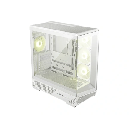 MSI MAG Pano 130R PZ White számítógépház - ATX, elöl / oldalt edzett üveg, 4db ARGB ventilátor