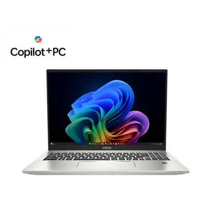 MSI Prestige A16 AI+ A3HMG-080 notebook 16" UHD+ OLED, Ryzen AI 9 365, 32GB LPDDR5x, 1TB SSD, Windows 11 Home, ezüst