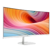MSI Pro MP341CQW E12 monitor - 34" UWQHD, ívelt 1500R, VA, 120Hz, Adaptive-Sync, fehér