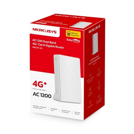 Mercusys MB230-4G - 4G+ Cat6 AC1200 Wireless Dual Band Gigabit Router