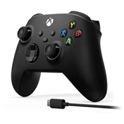 Microsoft Xbox fekete vezeték nélküli kontroller + USB-C kábel
