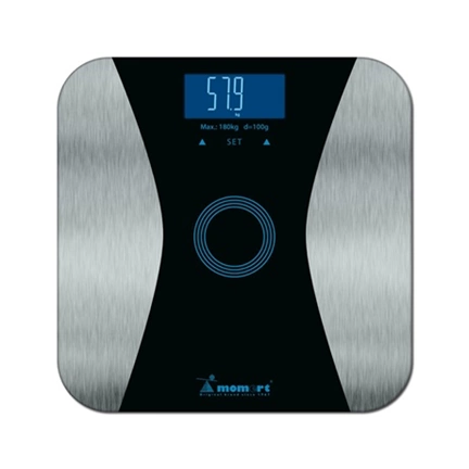 Momert 5876 digitális személymérleg  BMI analízis Kcal figyelővel.kapacitás: 180 kg , osztás: 100 g, precíziós mérési