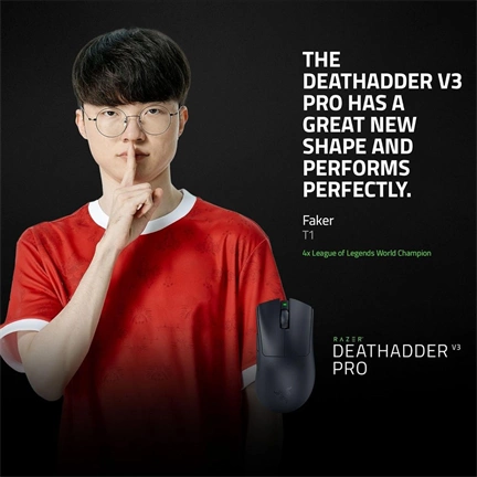 Mouse Razer DeathAdder V3 Pro + HyperPolling Wireless Dongle, Black