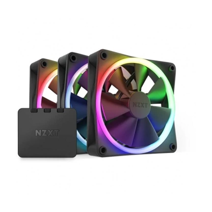 NZXT F120 RGB - Triple Pack w/Ctrl - Black