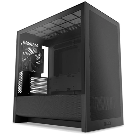 NZXT H3 Flow (2025) számítógépház - micro-ATX, fekete
