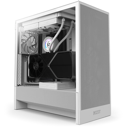 NZXT H5 Flow (2024) számítógépház, fehér