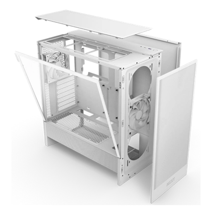 NZXT H5 Flow (2024) számítógépház, fehér