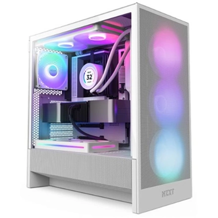 NZXT H5 Flow RGB (2024) számítógépház, fehér