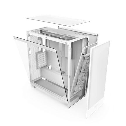 NZXT H7 Flow (2024) számítógépház - matt fehér