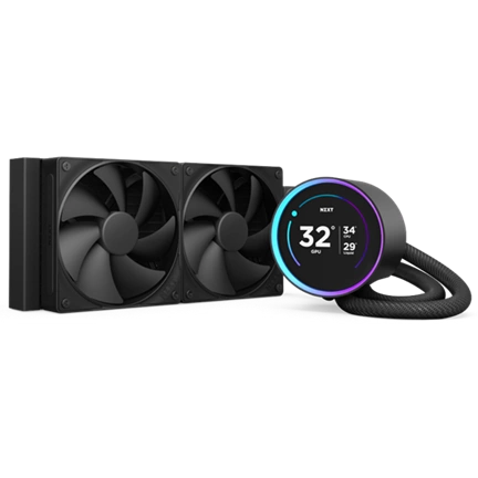 NZXT Kraken Elite 240 (2024) AiO vízhűtőrendszer LCD kijelzővel, fekete