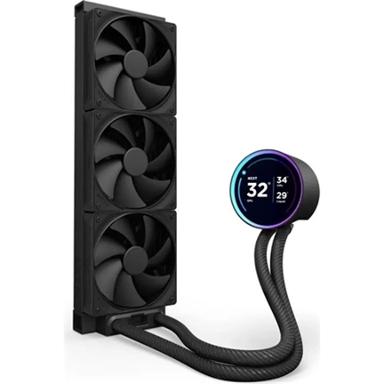 NZXT Kraken Elite 360 (2024) AiO vízhűtőrendszer LCD kijelzővel, fekete