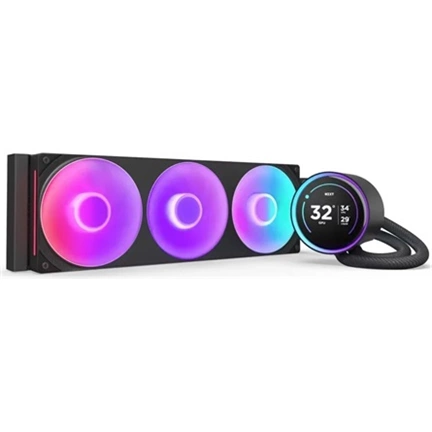 NZXT Kraken Elite 360 RGB (2024) AiO vízhűtőrendszer LCD kijelzővel, fekete