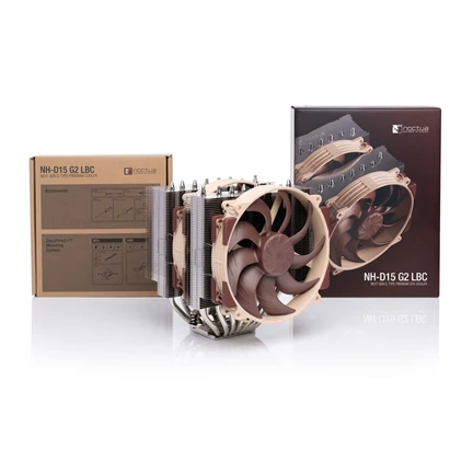 Noctua NH-D15 G2 LBC processzorhűtő - 8 hőcső, két NF-A14x25r G2 ventilátor, PWM vezérlés